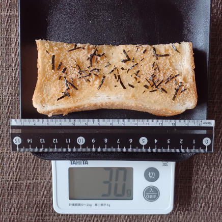 1/2枚の明太子トースト 30g