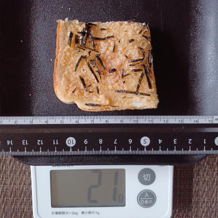 1/4枚の明太子トースト 21g