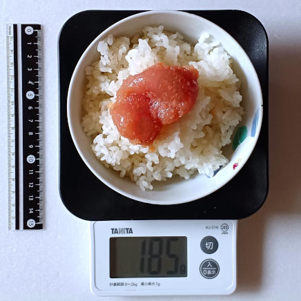 茶碗1膳分の明太子ご飯185g