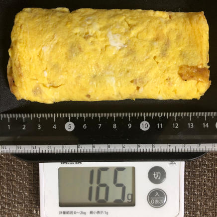 1本(卵2個分)の明太子卵焼き 165g