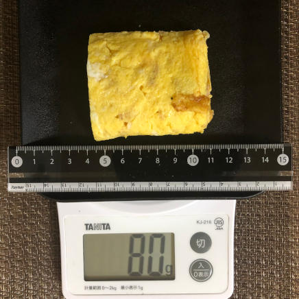 1/2本(タマゴ約1個分)の明太子卵焼き 80g