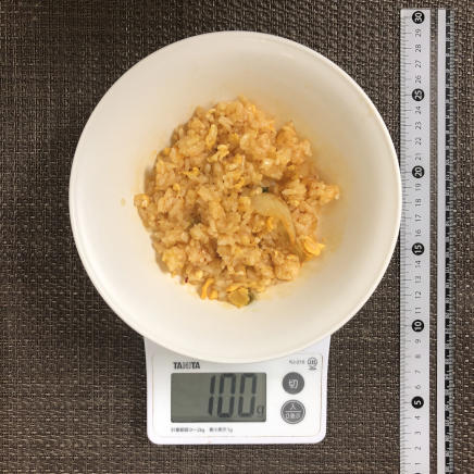 100g分のキムチマヨネーズチャーハン