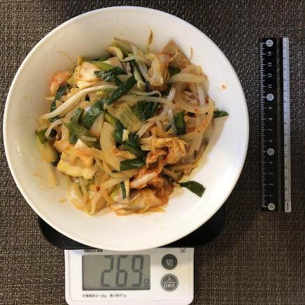 中皿(大)1杯の豚キムチ 269g