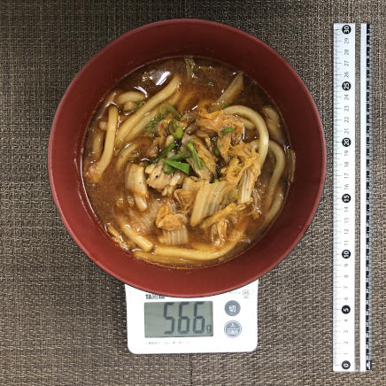 大どんぶり1杯分のキムチうどん