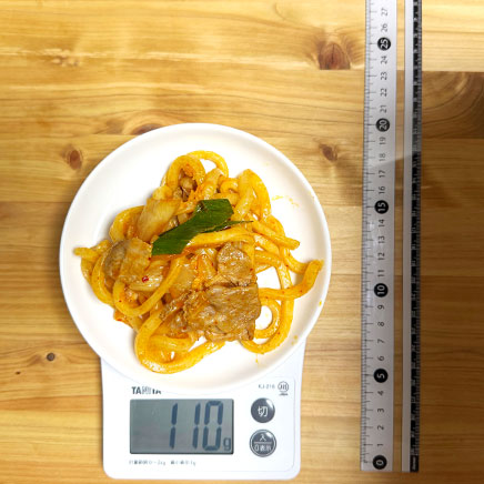 小皿1皿分の豚キムチうどん