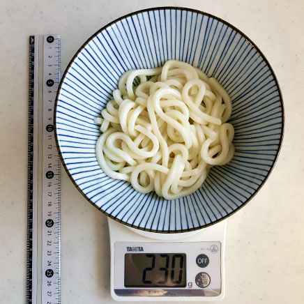 1人前のすだちおろしうどんに使ったうどん