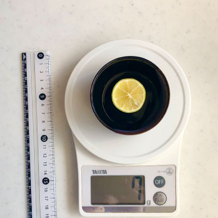 1人前のすだちおろしうどんに使ったすだち