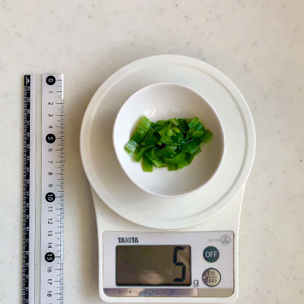 1人前のすだちおろしうどんに使ったこねぎ