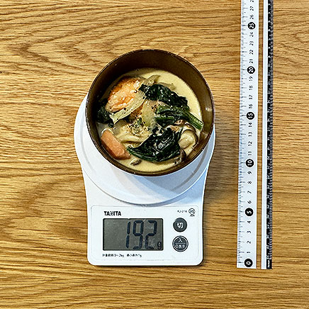 スープボウル1杯分の鮭のクリーム煮