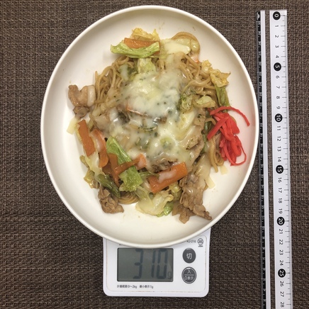 中皿1皿・1人前のチーズ焼きそば