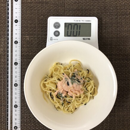 100g分の明太マヨ焼きそば