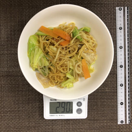 大皿1皿・1人前のカレー焼きそば