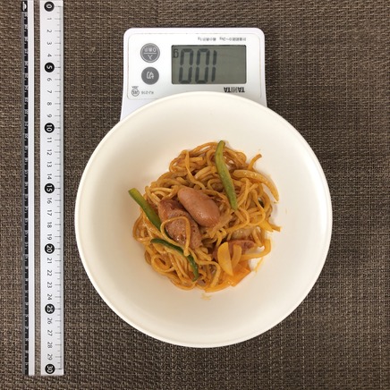 100g分のケチャップ焼きそば