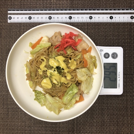 中皿1皿・1人前のからしマヨネーズ焼きそば