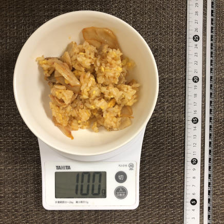 100g分の豚キムチチャーハン