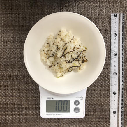 100g分の塩昆布チャーハン