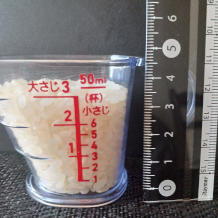 横から見た40gの米