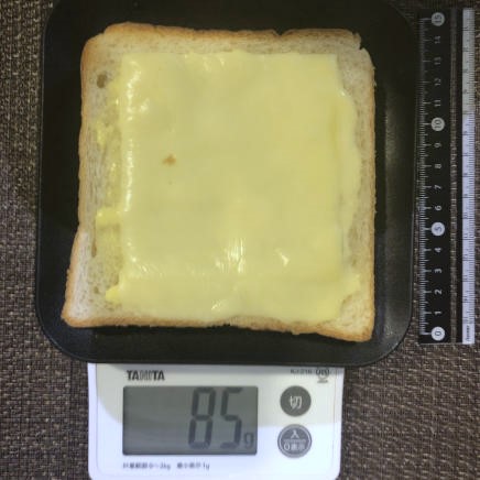 1枚のチーズトーストマヨネーズ 85g