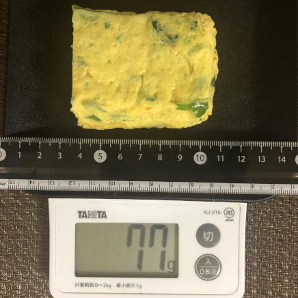 1/2本(たまご約1個分)のネギ卵焼き 77g