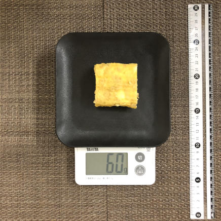 1/2人前のひき肉の卵焼き