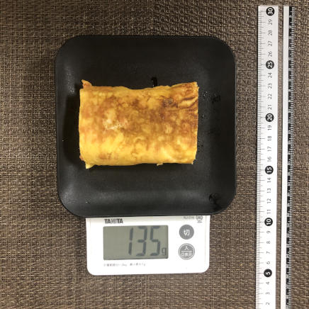 中皿1皿・1人前の鮭フレークの卵焼き