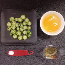 オクラ卵焼きの材料