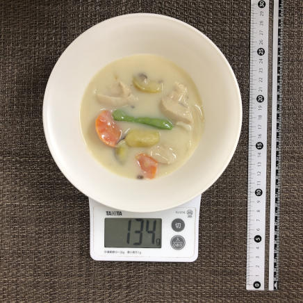 中皿1皿分のさつまいもシチュー