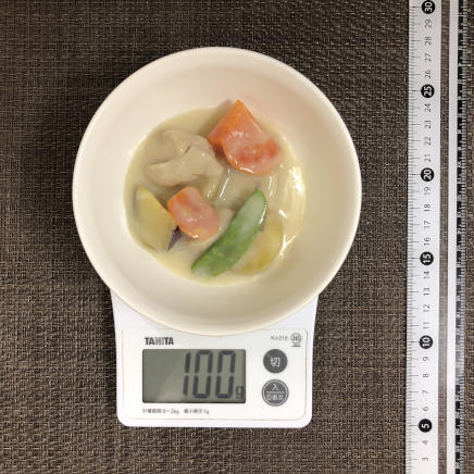 100g分のさつまいもシチュー
