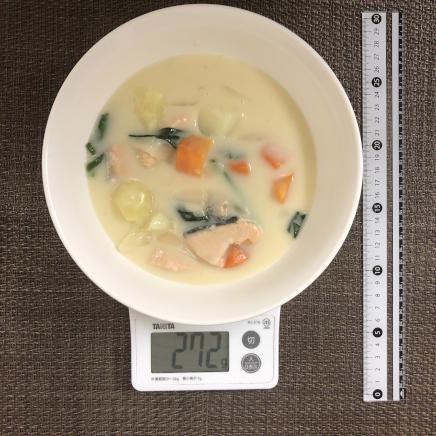 大皿1皿・1人前の鮭シチュー