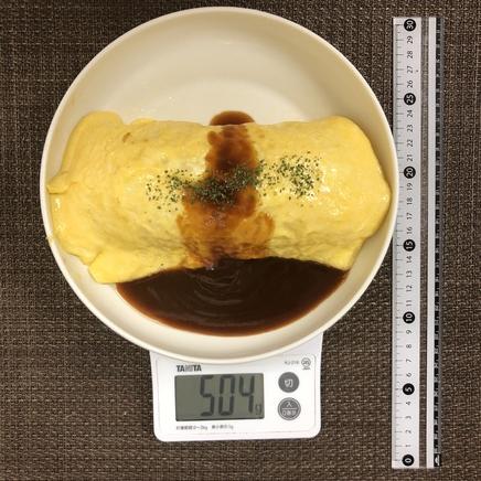 大皿1皿・1人前のデミグラスソースオムライス