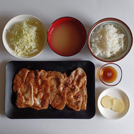 一人前の生姜焼き定食