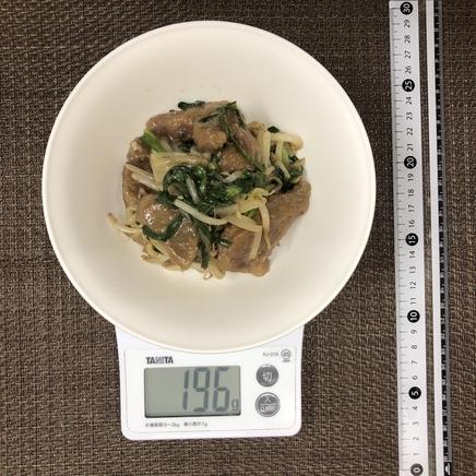 1人前のレバニラ定食のレバニラ