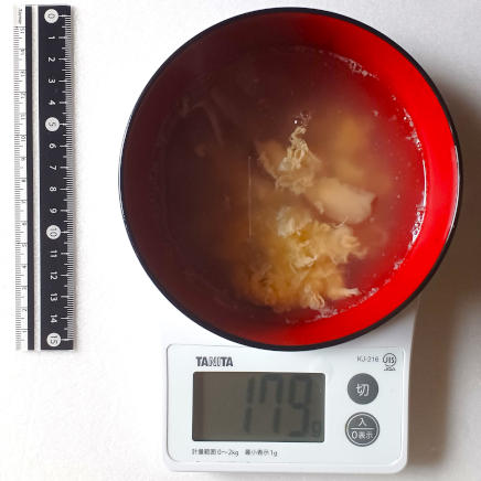 麻婆豆腐定食1人前の中華スープ179g