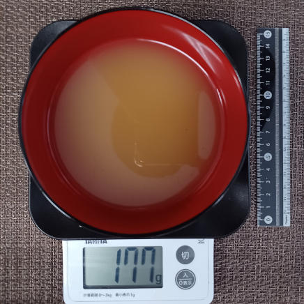 お椀1杯分の味噌汁 177g