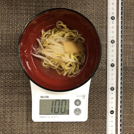 100g分のもやしラーメン