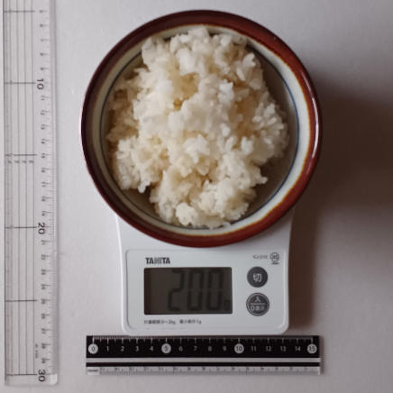 豚の角煮定食一人前分のご飯200g