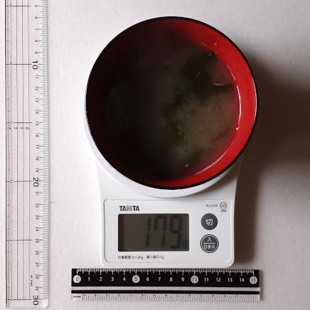 豚の角煮定食一人前分の味噌汁179g