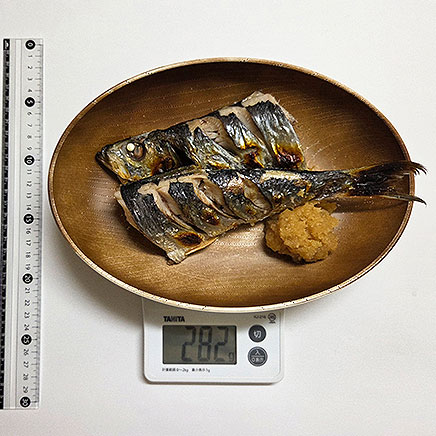 1尾分のにしんの塩焼き