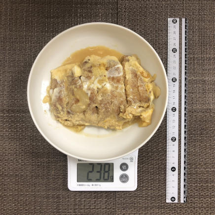 大皿1皿・1人前のとんかつの卵とじ
