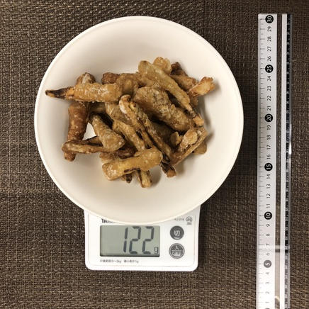 中皿1皿・1人前のごぼうの唐揚げ