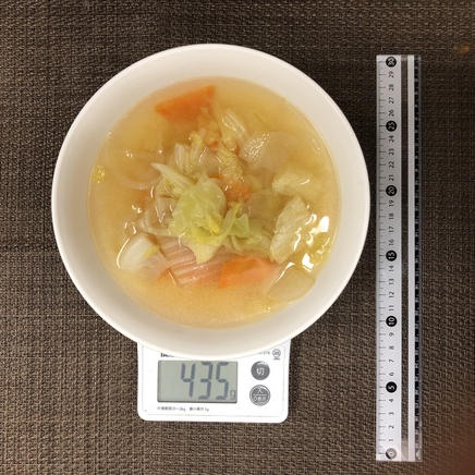 大皿1皿・1人前の野菜スープ