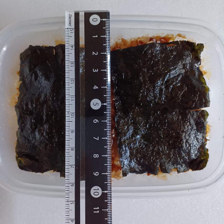 のり弁を詰めた容器のサイズ縦の長さ約10㎝