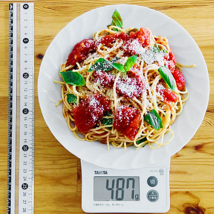 中皿1皿分のポモドーロパスタ