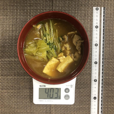 どんぶり1杯・1人前のカレー鍋