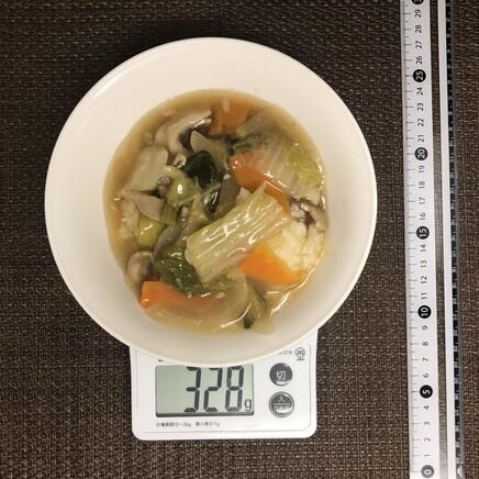 ハーフサイズの野菜あんかけ丼
