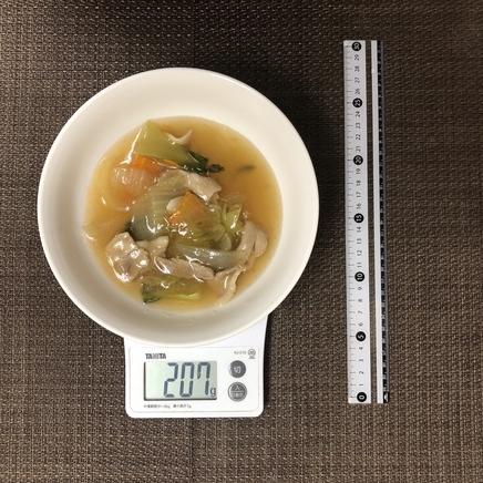 ハーフサイズの野菜あんかけ