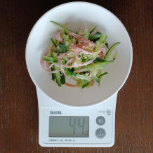 きゅうりとハムの酢の物 5