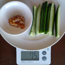 きゅうりのもろみ味噌和え 1