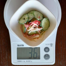 きゅうりとカニカマのサラダ 2