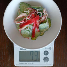 きゅうりとカニカマのサラダ 3